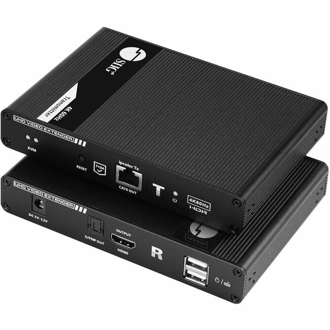 SIIG HDMI 2.0 KVM Over Cat6 Extender with Loopout & S/PDIF CE-H26Y11-S1