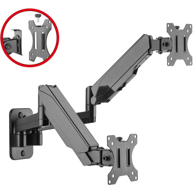 SIIG High Premium Aluminum Gas Spring Wall Mount - Dual Monitor 17 to 32"" CE-MT2M12-S1