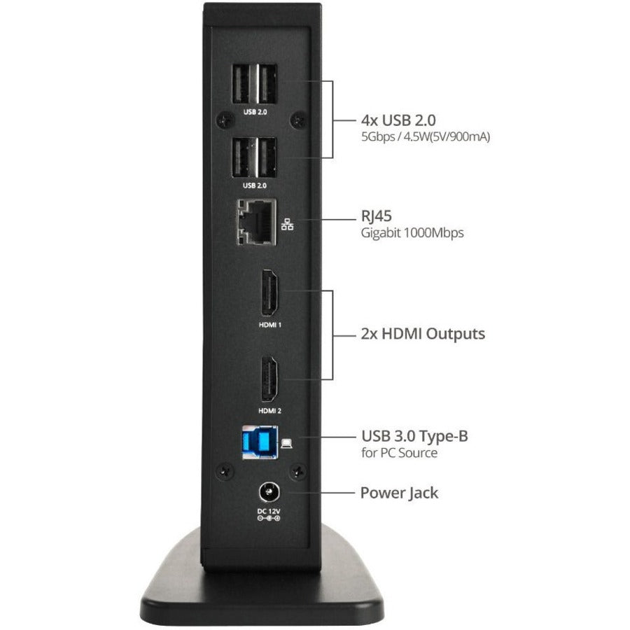 SIIG USB 3.0 Dual Head Full HD 1080p HDMI Video Docking Station JU-DK0L11-S1
