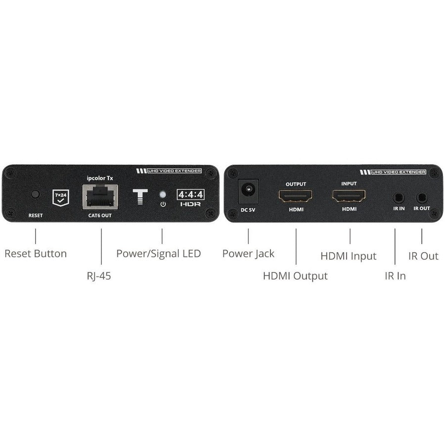 SIIG ipcolor 4K HDMI 2.0 Extender with IR, HDR and ARC CE-H26L11-S1