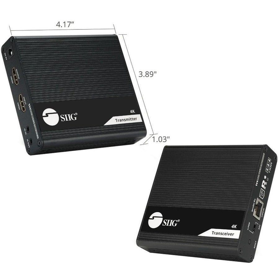 SIIG ipcolor 4K HDMI Extender Daisy Chain Transmission Kit - 230ft CE-H26M11-S1