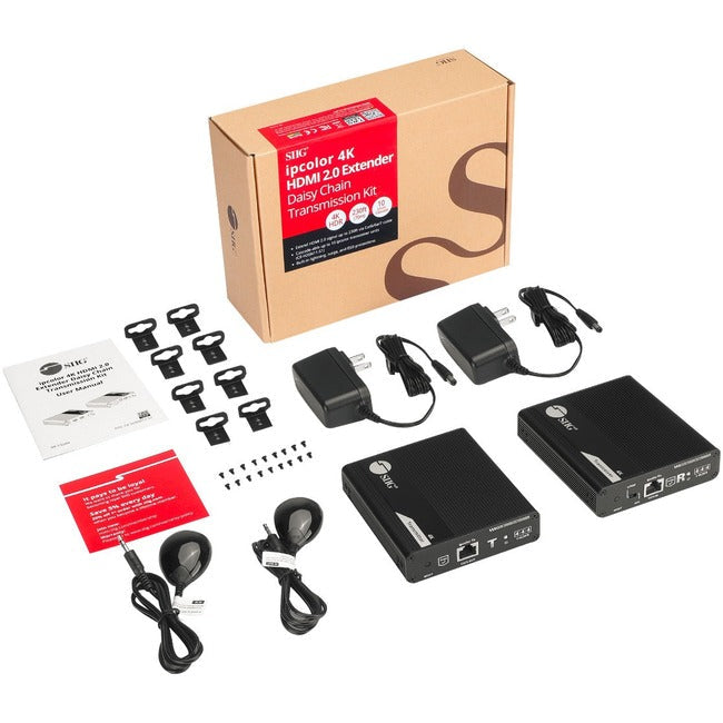 SIIG ipcolor 4K HDMI Extender Daisy Chain Transmission Kit - 230ft CE-H26M11-S1