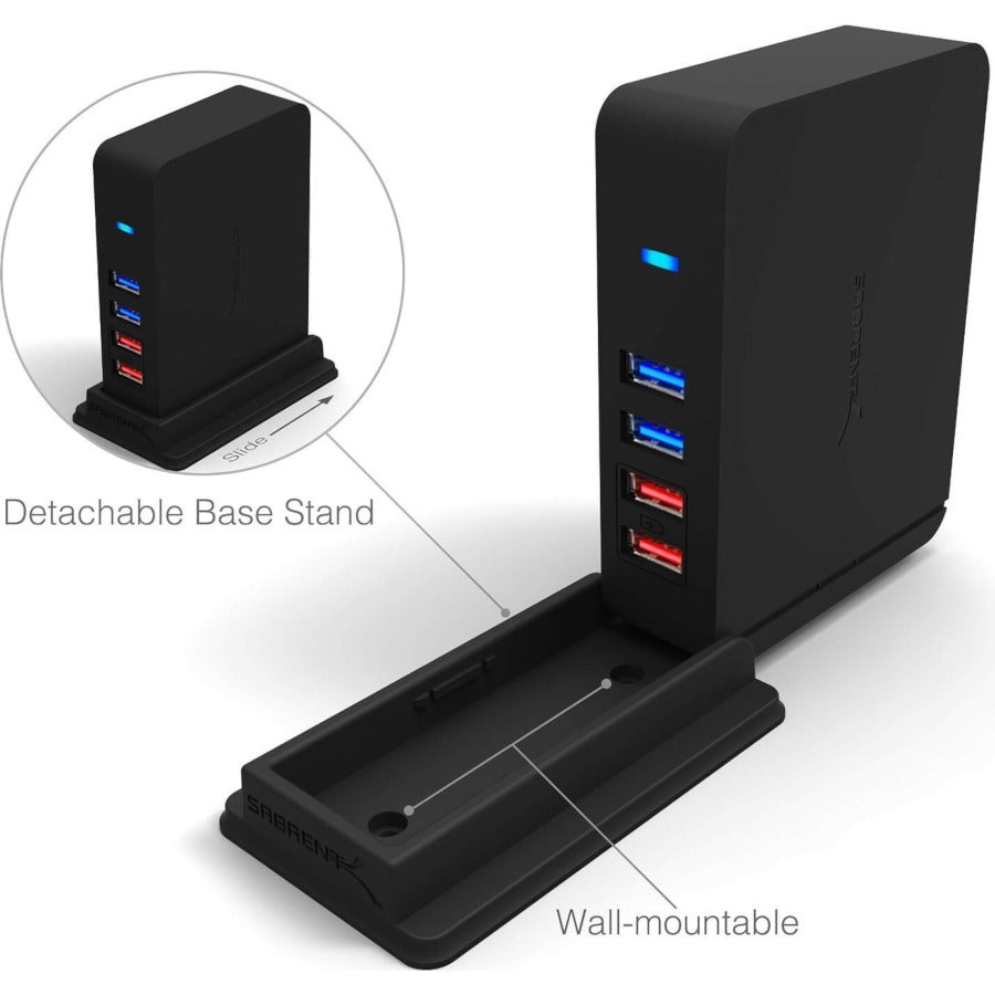Sabrent 7 Port USB 3.0 HUB + 2 Charging Ports with 12V/4A Power Adapter (HB-U930)