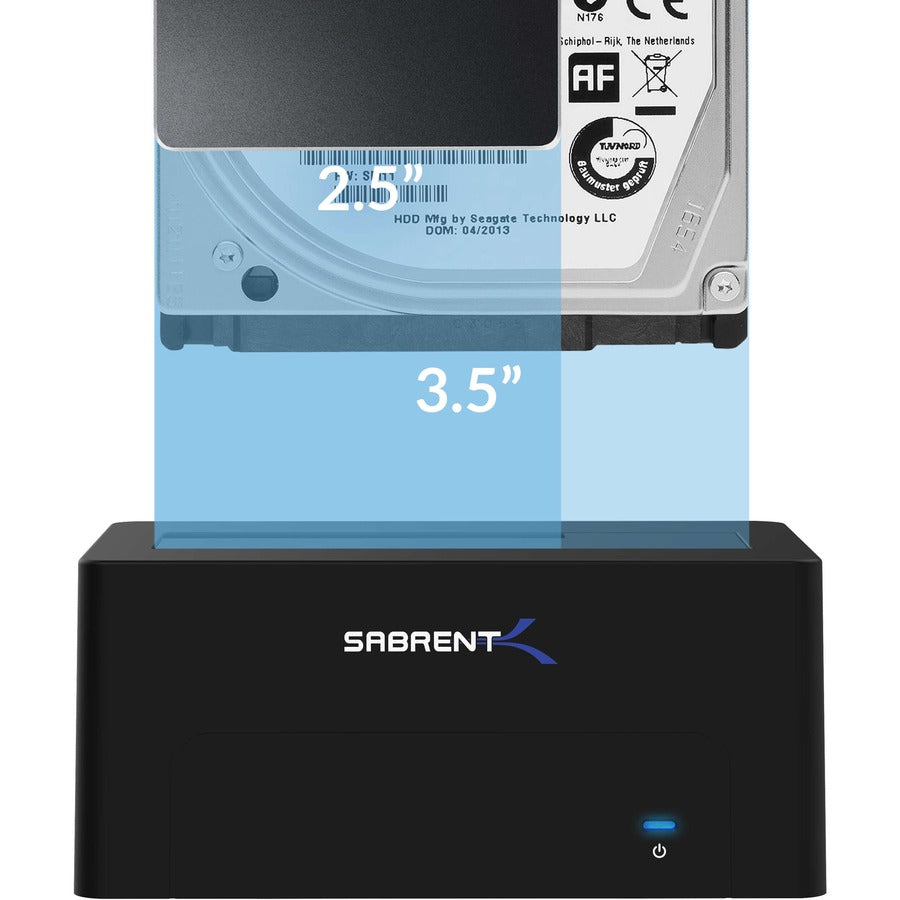 Sabrent DS-UTC1 Drive Dock SATA/300 - USB 3.1 Type C Host Interface External - Black