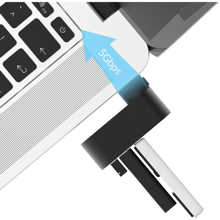 Sabrent Premium 3-Port Aluminum Mini USB 3.0 [90&deg;/180&deg; Degree Rotatable] (HB-R3MB)