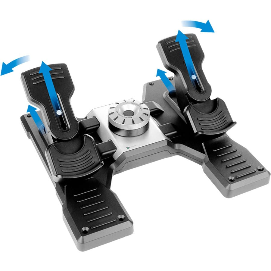 Saitek Flight Rudder Pedals Professional Simulation Rudder Pedals with Toe Brake 945-000024
