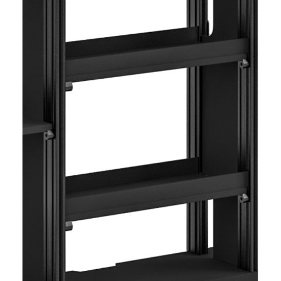 Salamander Designs 3-Bay with Single Monitor, Low-Profile Wall Cabinet D1/337AM1/MM/GW/BK