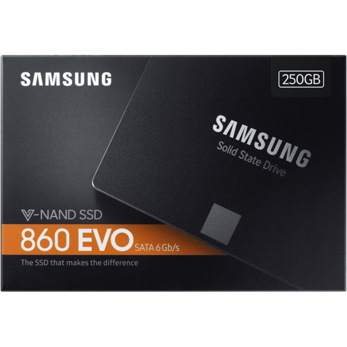 Samsung 860 EVO MZ-76E250B/AM 250 GB Solid State Drive - 2.5 Internal - SATA (SATA/600)"