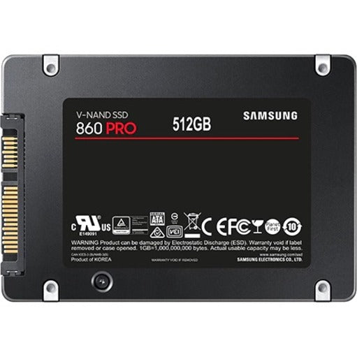 Samsung 860 PRO MZ-76P512E 512 GB Solid State Drive - 2.5 Internal - SATA (SATA/600)"