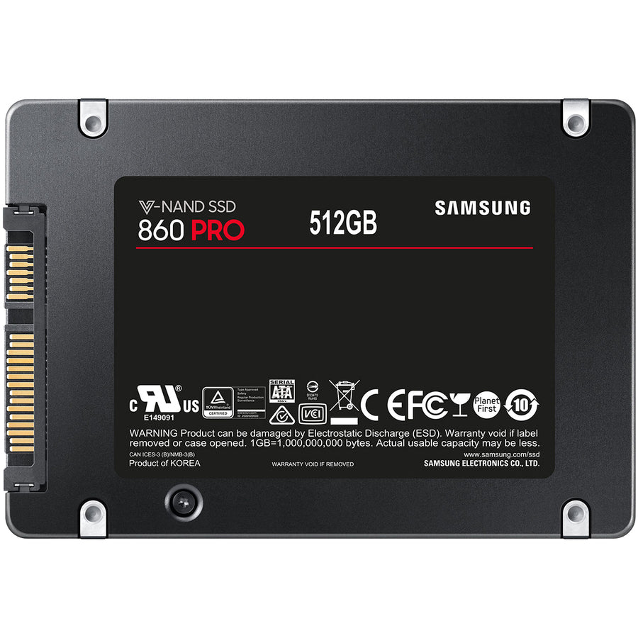 Samsung 860 PRO MZ-76P512E 512 GB Solid State Drive - 2.5 Internal - SATA (SATA/600)"