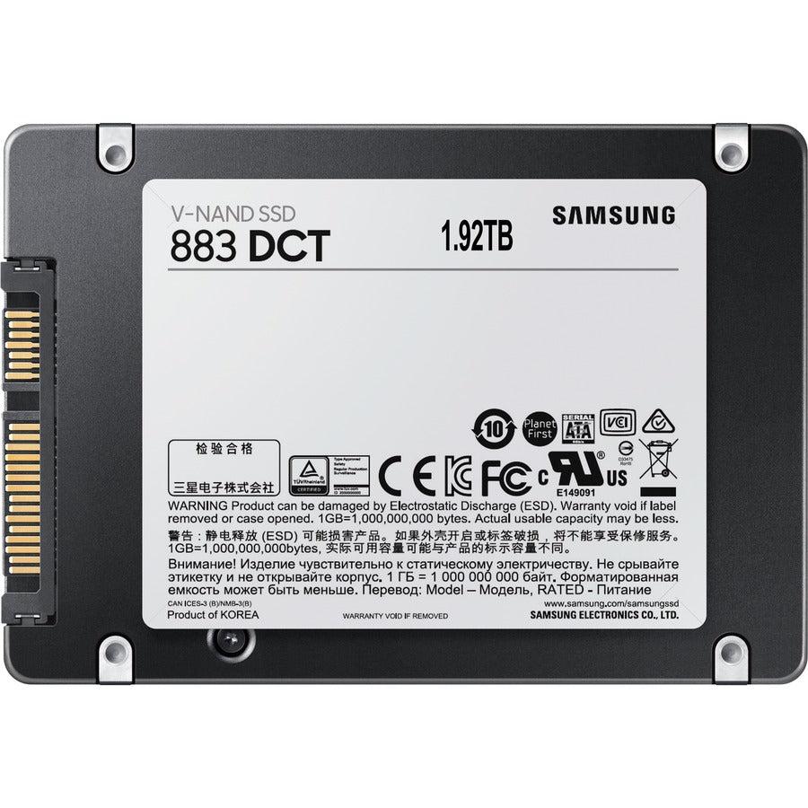 Samsung 883 DCT MZ-7LH1T9NE 1.92 TB Solid State Drive - 2.5 Internal - SATA (SATA/600)"