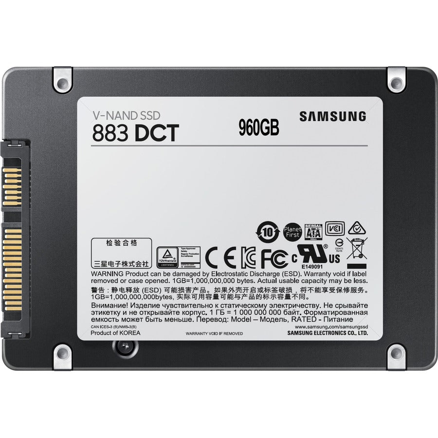 Samsung 883 DCT MZ-7LH960NE 960 GB Solid State Drive - 2.5 Internal - SATA (SATA/600)"