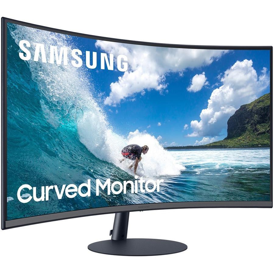 Samsung C27T550FDN 27 Class Full HD Curved Screen Gaming LCD Monitor - 16:9 - Dark Blue Gray" LC27T550FDNXZA