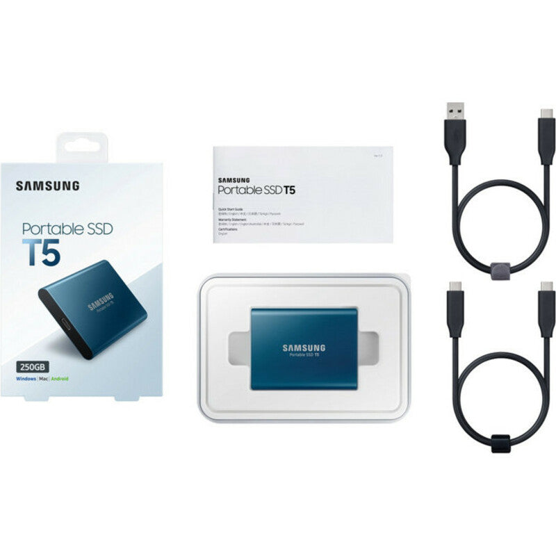 Samsung-IMSourcing T5 MU-PA500B/AM 500 GB Portable Solid State Drive - External - Blue