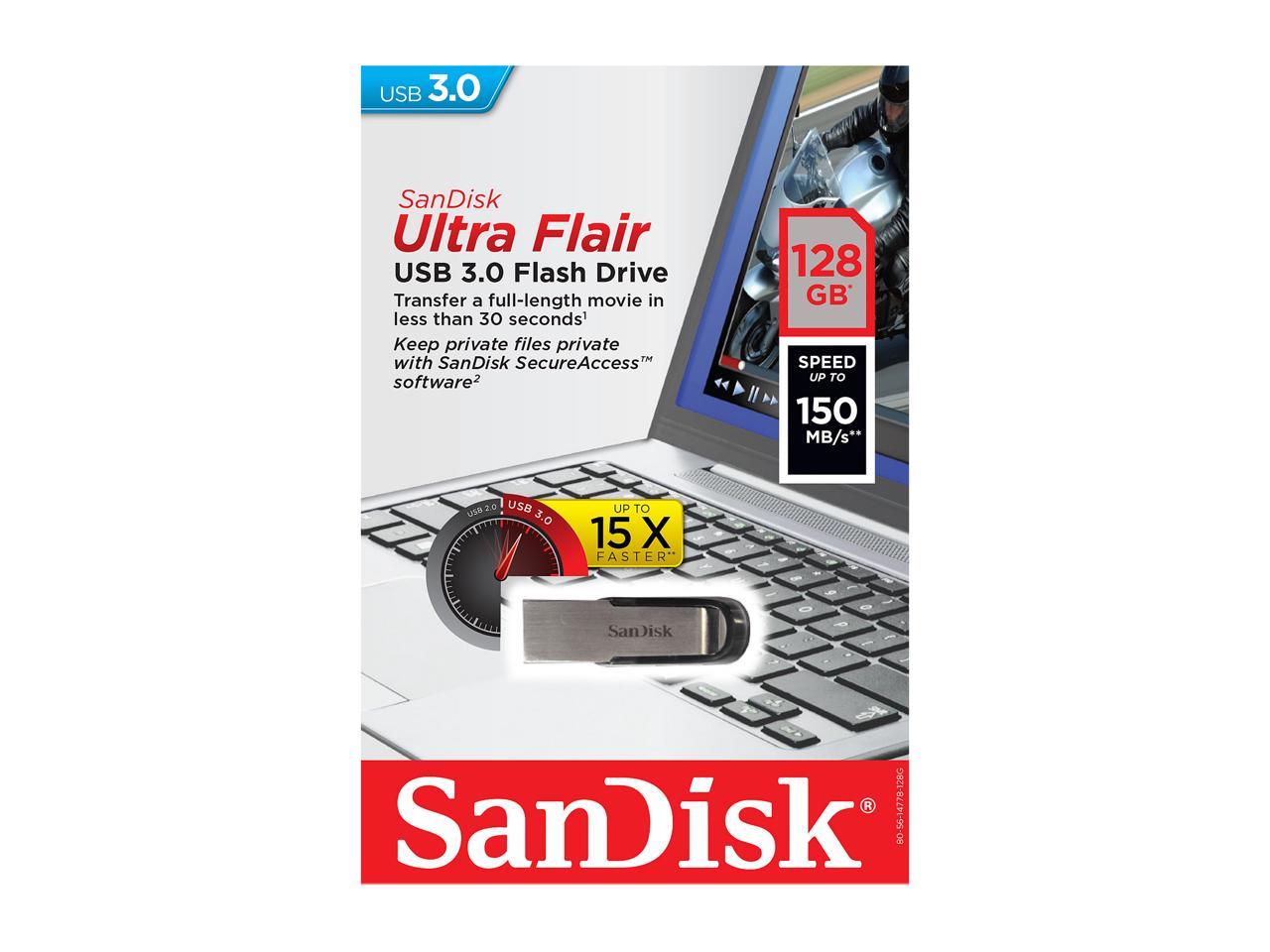 Sandisk 64Gb Ultra Flair Cz73 Usb 3.0 Flash Drive, Speed Up To 150Mb/S (Sdcz73-064G-G46 )