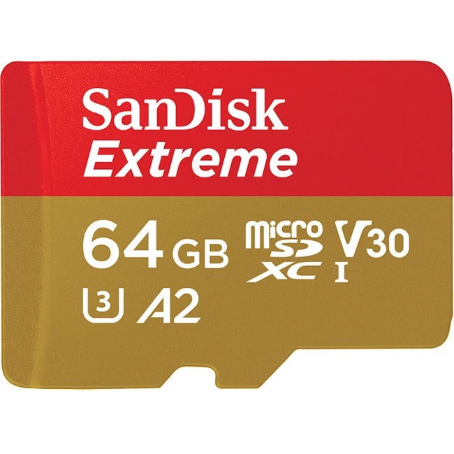 SanDisk Extreme 64 GB Class 10/UHS-I (U3) microSDXC SDSQXA2-064G-AN6MA