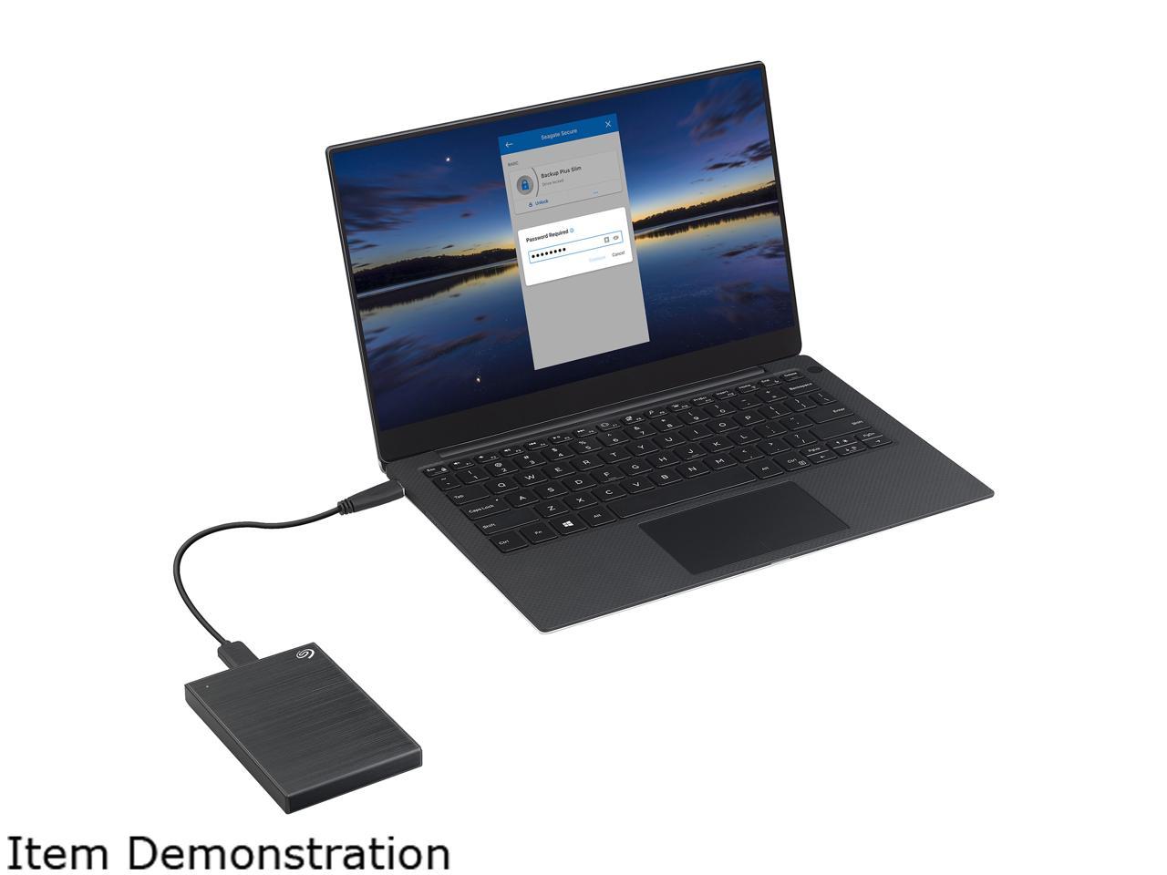 Seagate 1Tb Backup Plus Slim Portable Drive Usb 3.0 Model Sthn1000400 Black