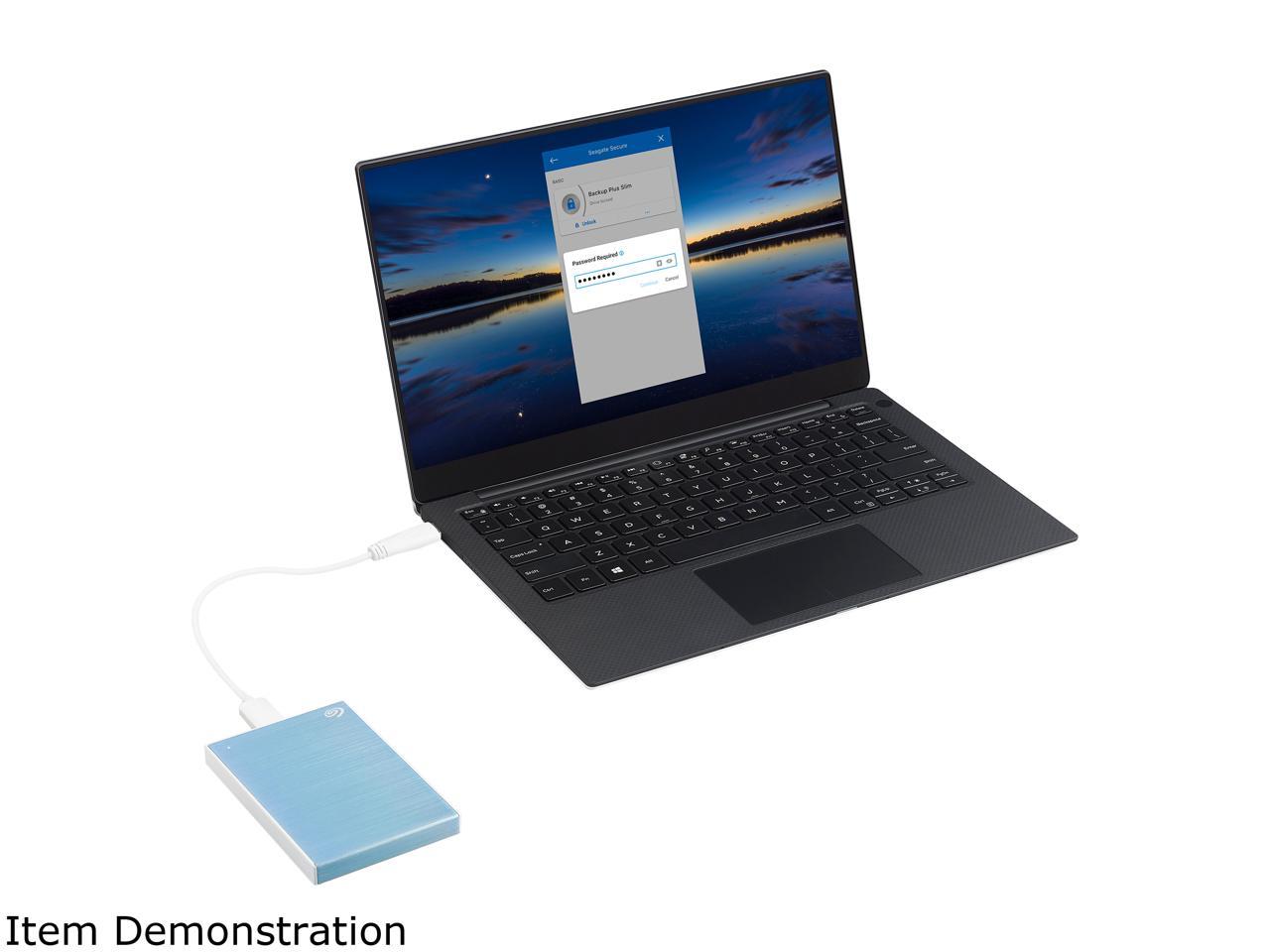 Seagate Backup Plus 4Tb Portable Hard Drive - 2.5" External - Light Blue (Sthp4000402)