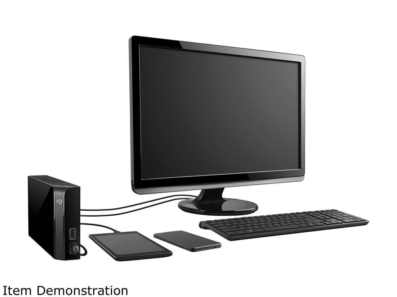 Seagate Backup Plus Hub 4Tb Usb 3.0 Desktop External Hard Drive Stel4000100 Black