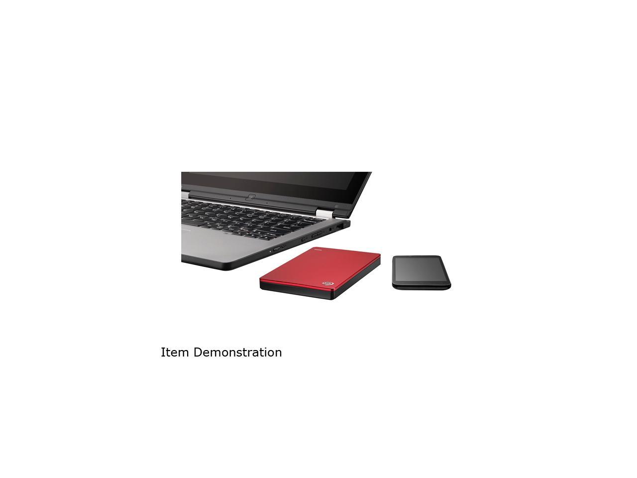 Seagate Backup Plus Slim 1Tb Usb 3.0 Portable External Hard Drive - Stdr1000103 (Red)