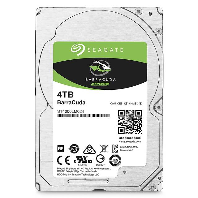 Seagate BarraCuda 4TB/5TB 2.5-inch HDD - Laptop Hard Drive SATA 6Gb/s | TecISoft ST4000LM024