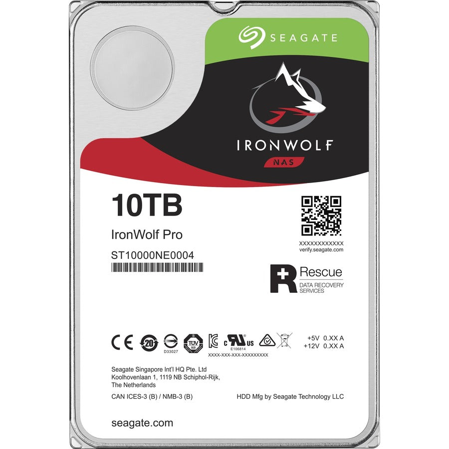 Seagate-IMSourcing IronWolf Pro ST10000NE0004 10 TB Hard Drive - 3.5 Internal - SATA (SATA/600)"