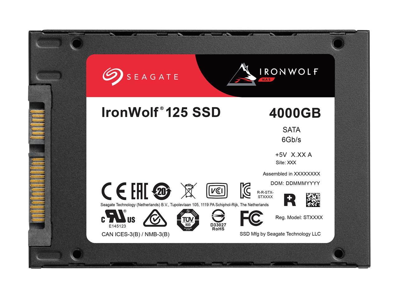 Seagate Ironwolf 125 Ssd 4Tb Nas Internal Solid State Drive - 2.5 Inch Sata 6Gb/S Speeds Of Up To