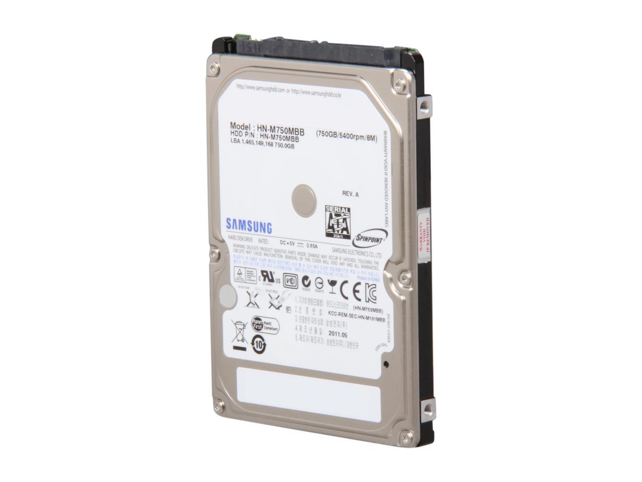 Seagate Samsung Spinpoint M8 St750Lm022(Hn-M750Mbb) 750Gb 5400 Rpm 8Mb Cache Sata 3.0Gb/S 2.5" Internal Notebook Hard Drive Bare Drive