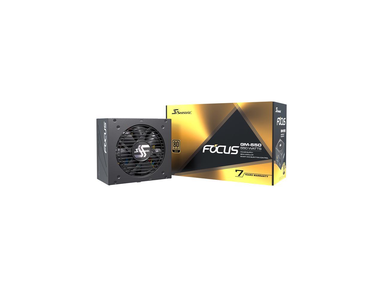 Seasonic Focus Gm-550, 550W 80+ Gold, Semi-Modular, Fits All Atx Systems, Fan Control In Silent