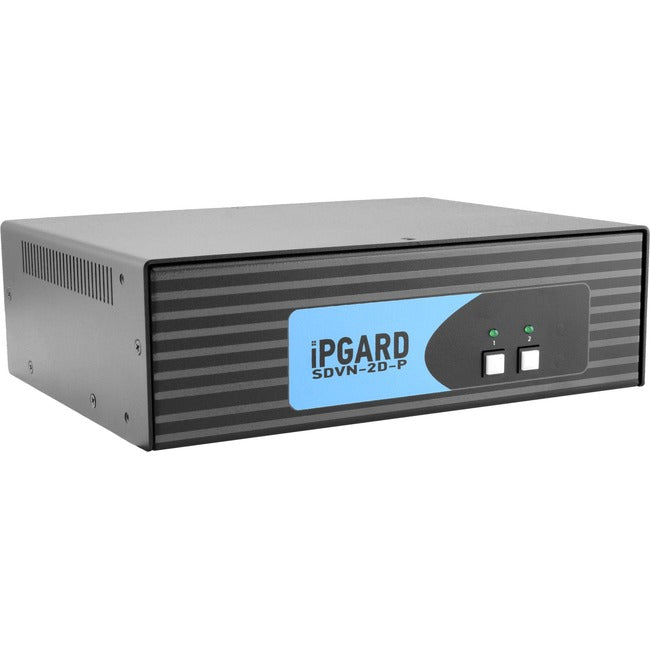 Secure 2-Port Dual-Head DVI-I KVM Switch with CAC Support - 4K Ultra-HD | Tecisoft SDVN-2D-P