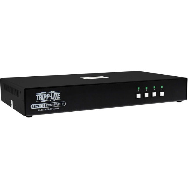 Secure DisplayPort KVM Switch - 4-Port 4K Government Grade Security | TecISoft B002-DP1A4-N4