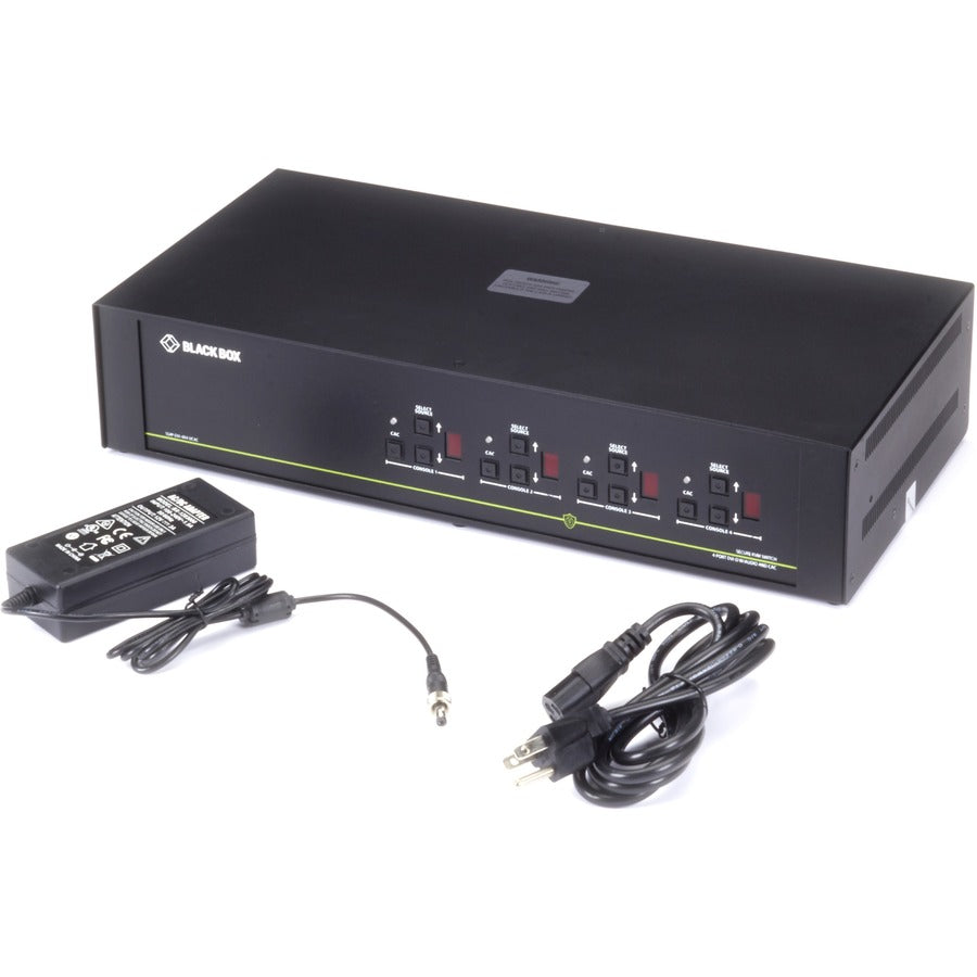 Secure KVM Matrix Switch - NIAP 3.0 Certified 4 User DVI-I Solution | BLACK BOX SS4P-DVI-4X4-UCAC