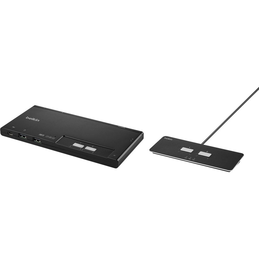 Secure KVM Switch - 2-Port Dual Head DVI Modular NIAP PP 4.0 | Belkin F1DN202MOD-DD-4