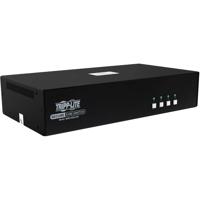Secure KVM Switch 4-Port Dual Head HDMI NIAP TAA Compliant | TecSoft B002-H2A4-N4