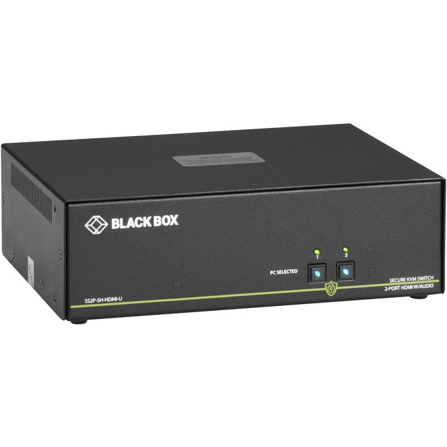 Secure KVM Switch - NIAP 3.0 Certified 2-Port HDMI 4K60 | BLACK BOX CORPORATION SS2P-SH-HDMI-U