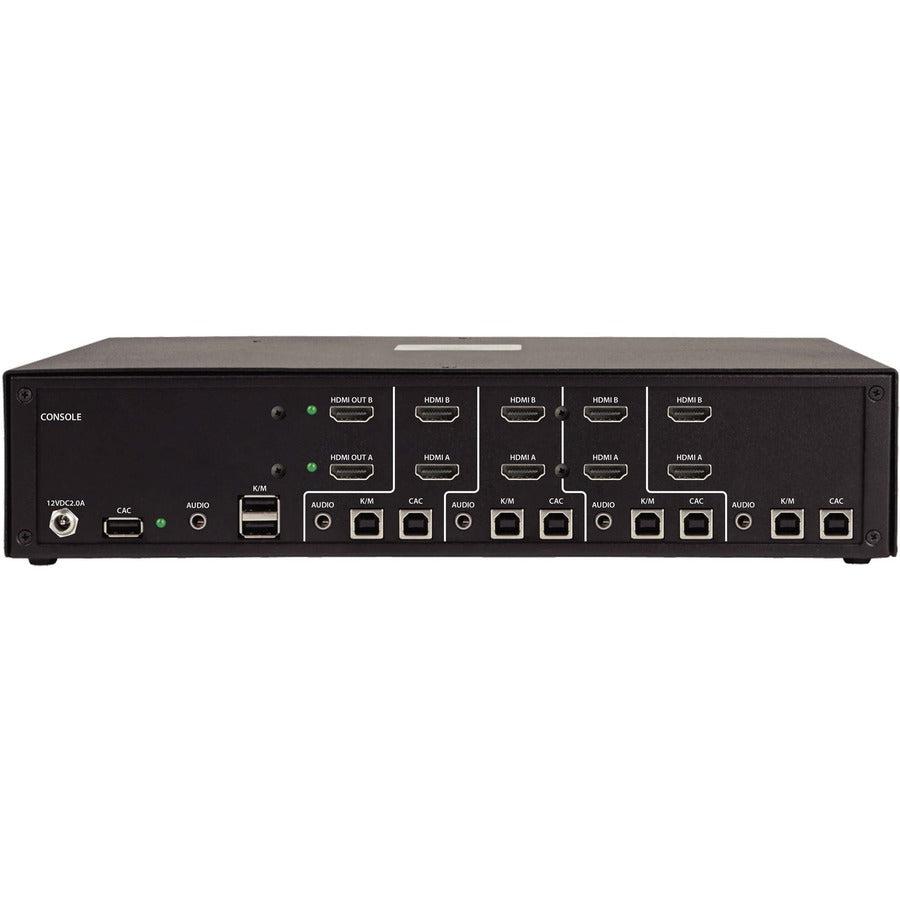 Secure KVM Switch - Tripp Lite NIAP 4-Port Dual Monitor HDMI KVM | TecISoft B002A-UH2AC4