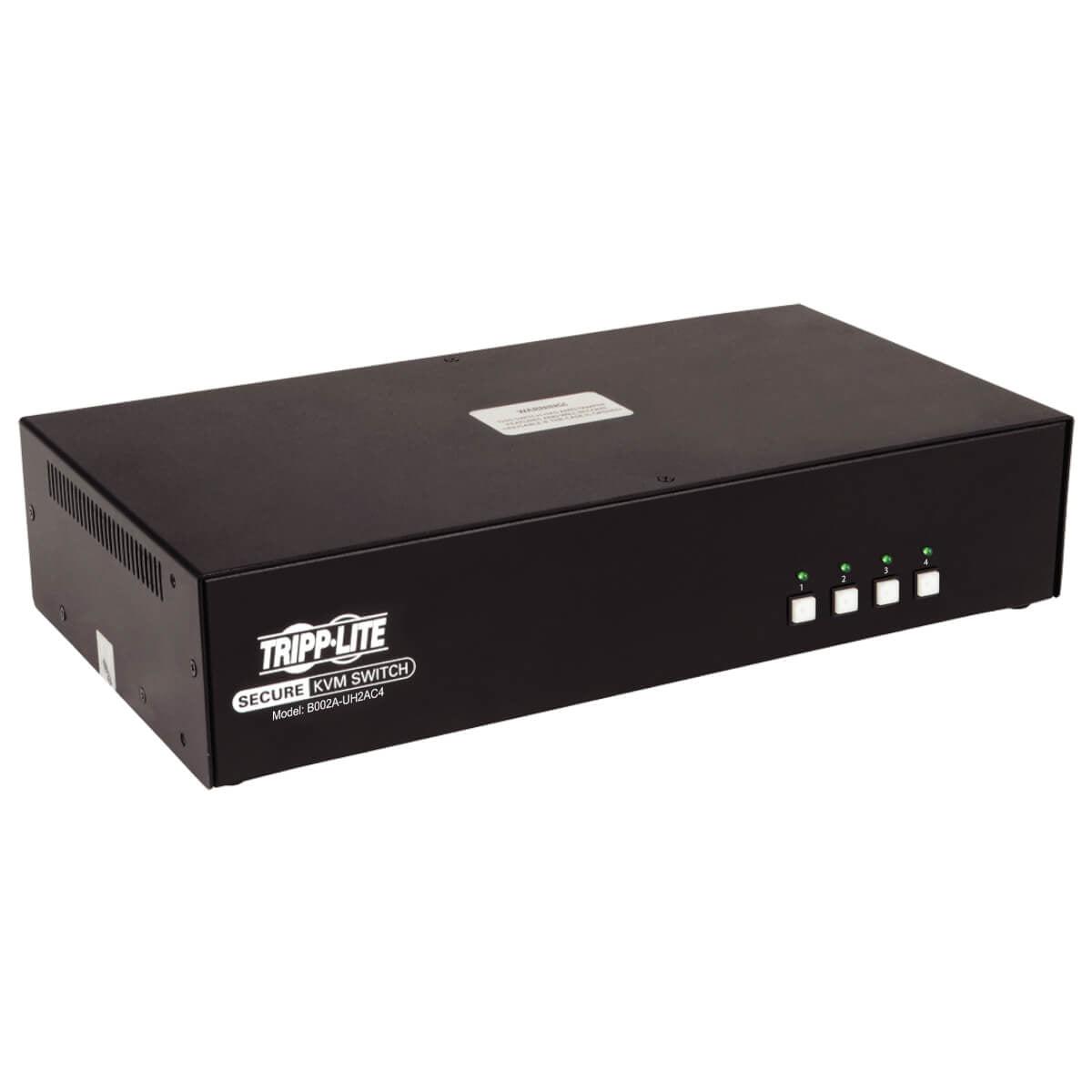 Secure KVM Switch - Tripp Lite NIAP 4-Port Dual Monitor HDMI KVM | TecISoft B002A-UH2AC4