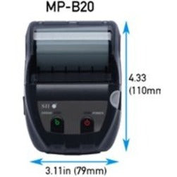 Seiko MP-B20 Rugged Bluetooth Mobile Thermal Printer Kit MP-B20-B02JK1-74