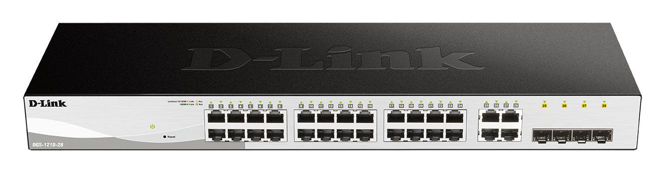 Server Rack Network Switch - 28-Port Gigabit Smart Managed | D-Link DGS-1210-28
