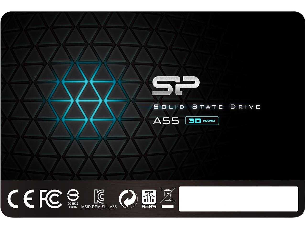 Silicon Power Ace A55 2.5" 256Gb Sata Iii 3D Tlc Internal Solid State Drive (Ssd) Su256Gbss3A55S25Nb