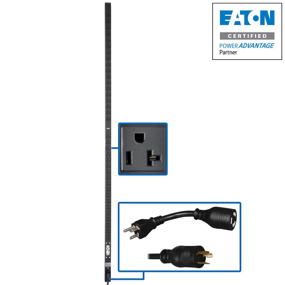 Single-Phase Basic PDU 120V, 36 5-15/20R Outlets, Vertical | Eaton PDUV20-72