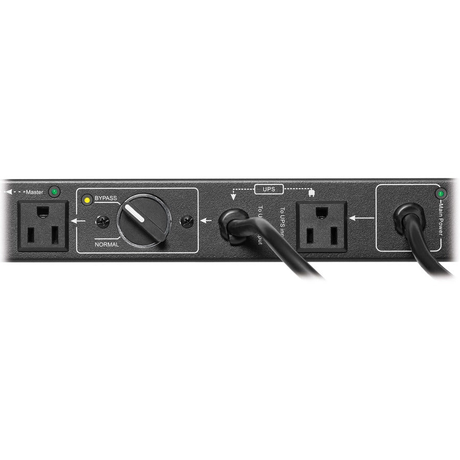 Single-Phase Hot-Swap PDU, 6x NEMA 5-15R Outlets, 2x 5-15P Inputs, 1U Rack/Wall Mount PDUB151U