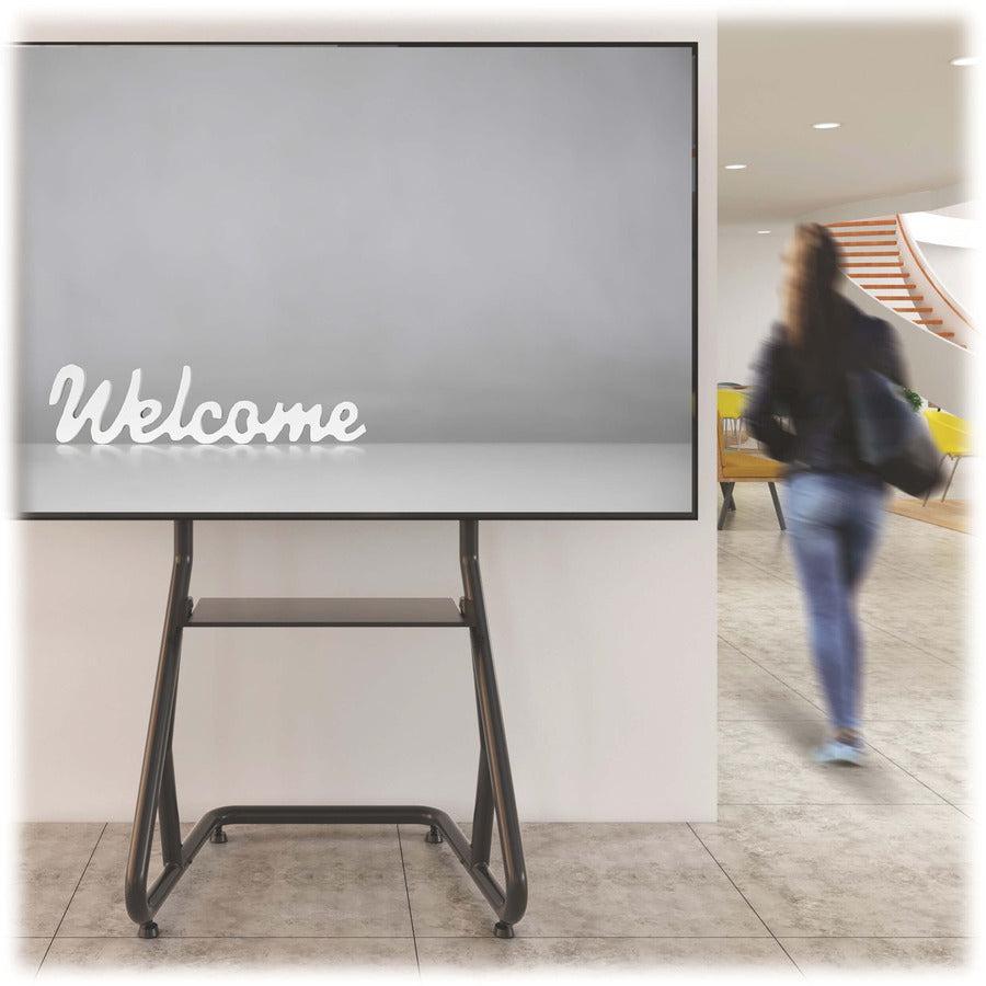 Single-Screen Rolling Cart Mobile Display Stand - Heavy-Duty Landscape | TecISoft DMCS60105HDS