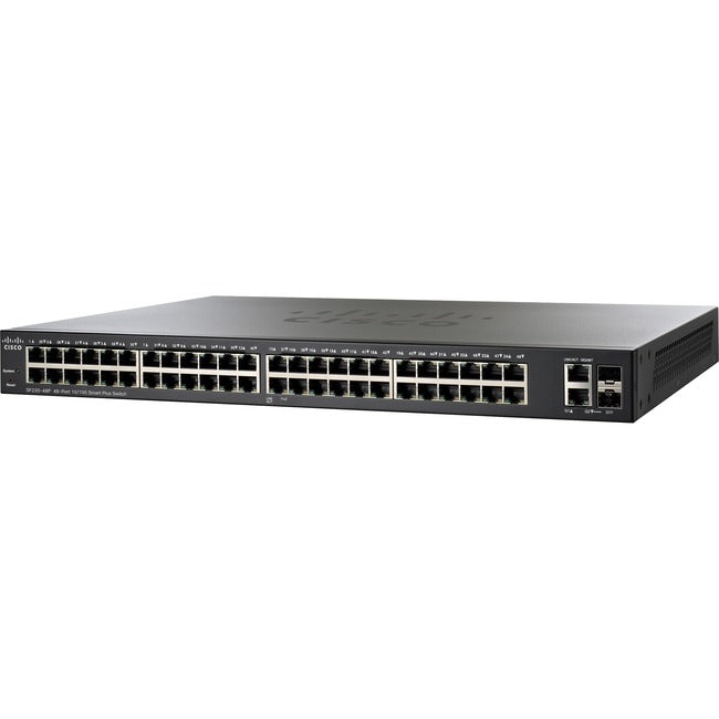 Small Business Smart Switch - Cisco SF220-48P PoE 48-Port Fast Ethernet | TecISoft SF220-48P-K9-NA-RF