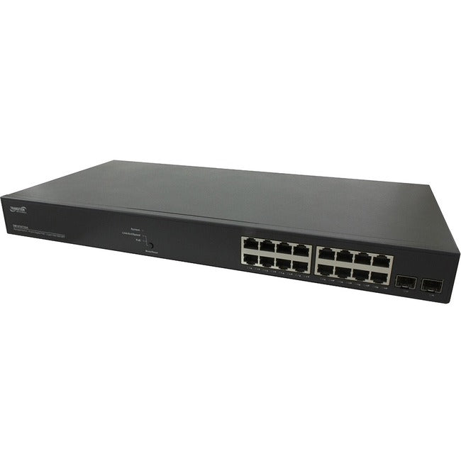 Smart Managed PoE Switch - Transition Networks SM16TAT2SA SMTATSA Series 16-Port Gigabit Ethernet SFP | TecISoft SM16TAT2SA-NA