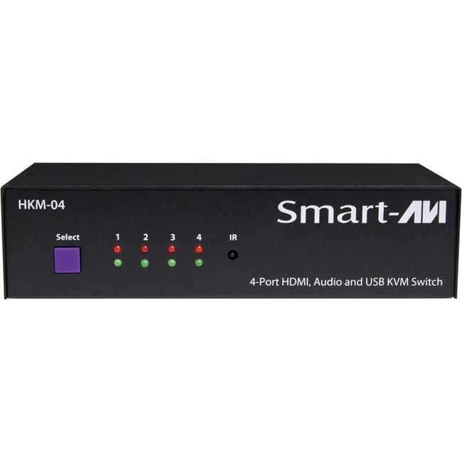 SmartAVI HKM-04-S 4-Port HDMI KVM Switch - Professional Workstation Control | TecISoft HKM-04S
