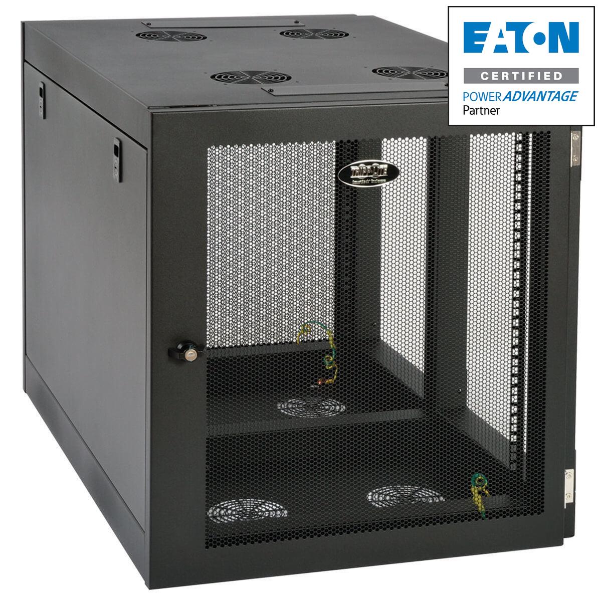 SmartRack 12U Heavy-Duty Low-Profile Server-Depth Side-Mount Wall-Mount Rack Enclosure Cabinet SRW12UHD