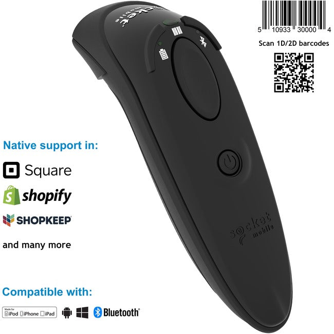 Socket Mobile DuraScan&reg; D750, Universal Plus Barcode Scanner, Black CX3762-2414