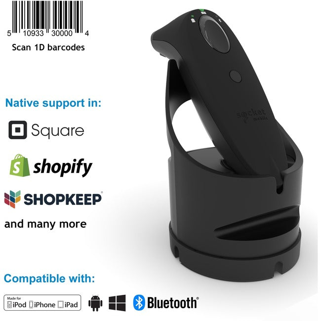 Socket Mobile SocketScan&reg; S700, Linear Barcode Scanner, Black & Black Dock CX3805-2565