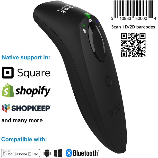 Socket Mobile SocketScan&reg; S740, Universal Barcode Scanner, Black CX3809-2569